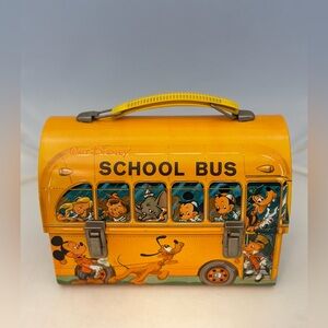 Vintage 1961 Aladdin Industries Walt Disney Metal School Lunch Box Mickey Dumbo